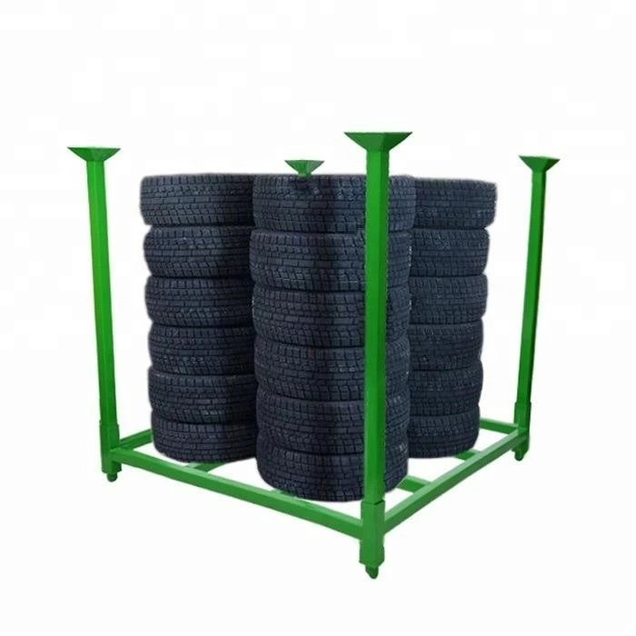 Estante para neumáticos de malla de alambre